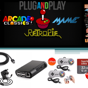 Raspberry Pi 3B Plus Retro Games Console – 32GB Arcade Gaming Machine Retropie