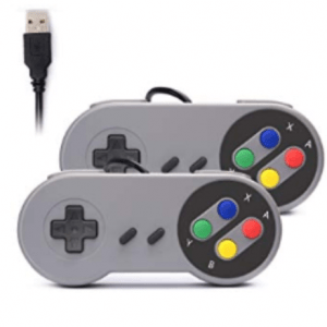 Pack of 2 Super Nintendo SNES controllers with USB connection