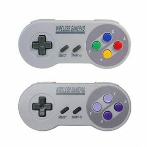 Pack of 2 Wireless Super Nintendo SNES controllers with USB connection