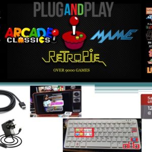 Raspberry Pi 400 Retro Games Console -128GB Arcade Gaming Machine Retropie